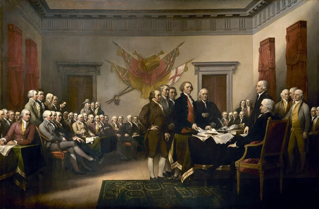 Signing of the 1776 Declaration of Independence