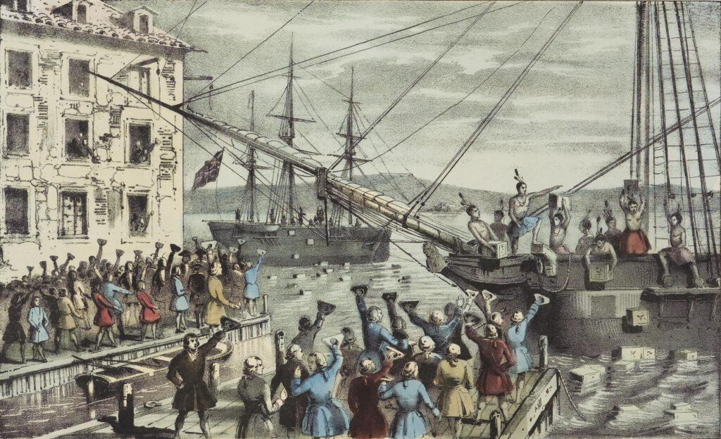 Scene of the Boston Tea Party