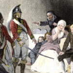 British soldiers entering colonist home